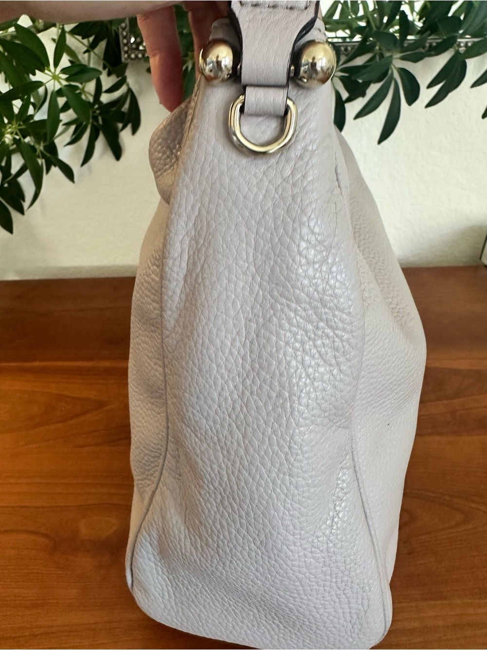 Kate Spade Charles Street Small Haven Pebbled Leather Shoulder Bag – Soft Taupe - Picture 4 of 8